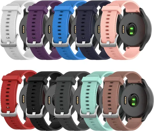 Vista 2 de Compatible con Garmin Vivoactive 4, correa de repuesto de silicona de liberación rápida de 0.866 in de ancho para Garmin Vivoactive 4/Garmin Venu