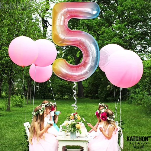 Vista 1296 de KatchOn Globo negro del número 1 de 40 pulgadas, globo de feliz cumpleaños Large Mylar Number One Balloon for 1st Birthday Decorations, Foil