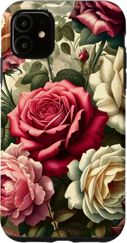 Vista 7 de Funda con diseño floral para iPhone 16 con diseño floral estilo victoriano