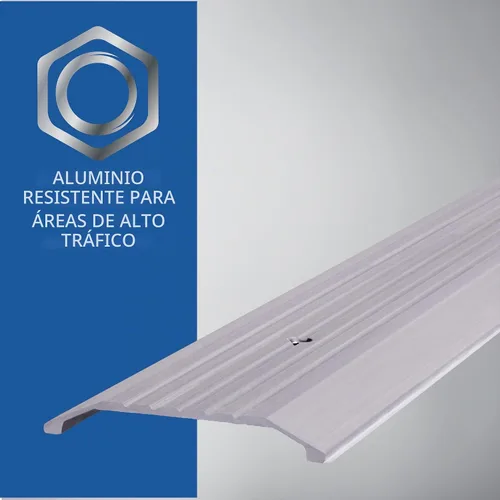 Vista 4 de MD Building - Umbral de perfil plano, comercial, plateado, 3-7/8 pulgadas x