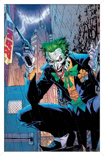 Vista 13 de Trends International DC Comics - Póster de pared de The Joker - Bang, 14.725 x 22.375 pulgadas, versión enmarcada de madera de granero Versión