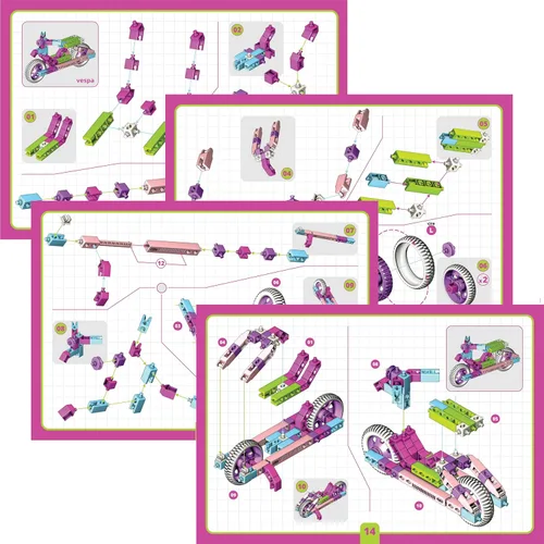 Vista 5 de Engino Inventor Girl 20 Models Construction System, Pink
