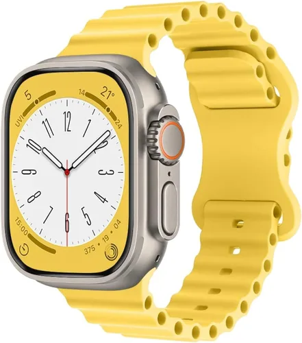 Vista 3 de Ocean Band - Correa deportiva de silicona suave compatible con Apple Watch Band de 1.496 in 1.575 in 1.614 in 1.654 in 1.732 in 1.772 in 1.929 in