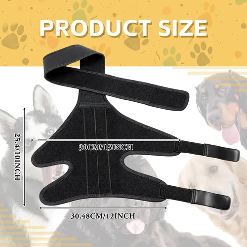 Vista 2 de Aliceset Codera protectora para perro para pierna delantera o trasera con placa de soporte de metal para perros medianos y grandes, coderas