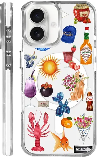 Vista 24 de Funda para iPhone 13 Pro, transparente con bonito patrón de tiburón azul, compatible con Magsafe funda protectora suave para mujeres y niñas (blanco)