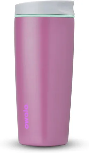 Vista 31 de Owala SmoothSip Slider - Vaso de café aislado de acero inoxidable, reutilizable, taza de café helado, taza de viaje para café caliente, sin BPA, 12
