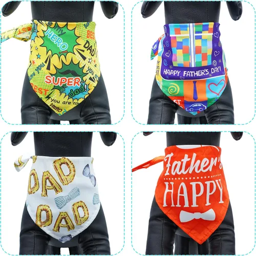 Vista 5 de 50 pañuelos para perro para el día del padre, a granel, grandes, XL, XXL, XXXL