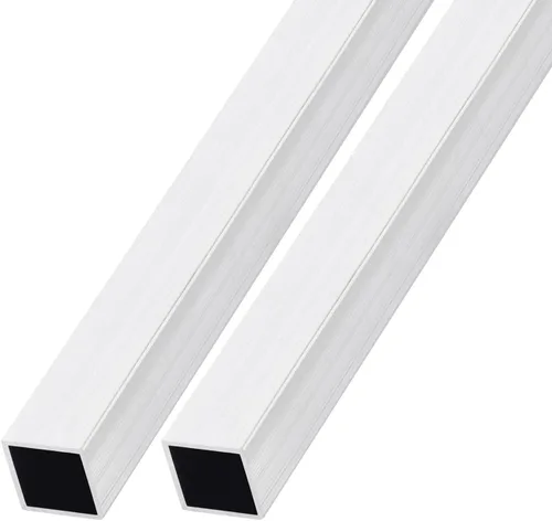 Vista 6 de METALLIXITY Tubo cuadrado de aluminio (6 mm x 6 mm x 1 mm x 300 mm) 2 piezas, Tubo de aluminio 6063 - para mobiliario del hogar, maquinaria