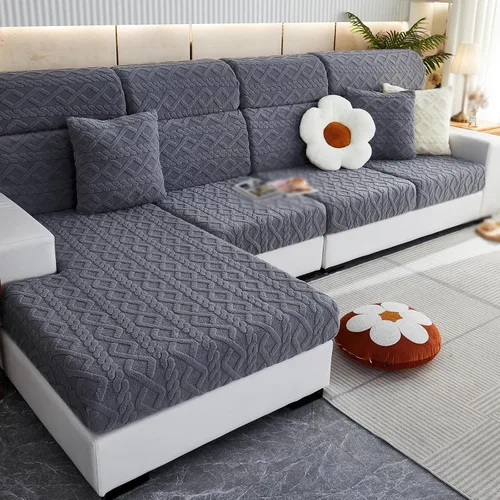Vista 13 de Funda de almohada universal para sofá, 18 x 18 pulgadas, fundas de almohada resistentes al desgaste, funda de almohada elástica gruesa para sofá