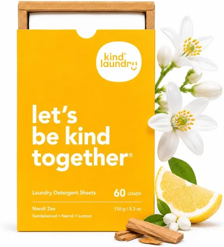 Vista 12 de Kind Laundry Detergent Sheets – 60 Loads Amber Rouge EWG Verified, No Residue After Wash, Eco Plastic-Free Liquidless Laundry Soap, Non-Toxic