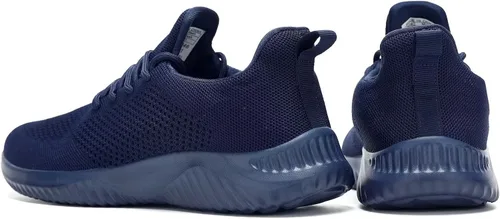Vista 4 de Zapatos de tenis sin cordones para hombre, ligeros, transpirables, informales, suela suave, malla para el trabajo, gimnasio, tenis