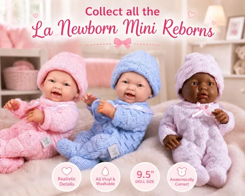 Vista 3 de Muñeco recién nacido La Newborn