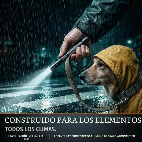 Vista 6 de Mini linterna 3 modos, linternas pequeñas LED potentes de altos lúmenes, luz táctica tipo bolígrafo con clip, antorcha compacta de bolsillo portátil