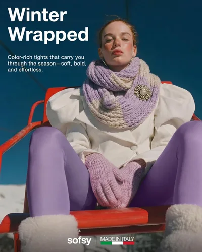Vista 3 de Sofsy - 40 Den - Mallas opacas para mujer, suaves, de cintura alta, unicolor. Fabricadas en Italia por Sofsy con 10 años de experiencia en artesanía