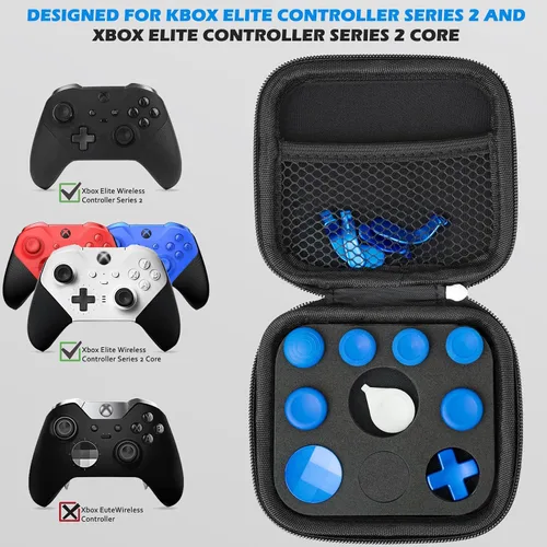 Vista 6 de Paletas de control de repuesto para palancas de pulgar para Xbox One Elite Controller Series 2 Core Joystick Kit Piezas de Palanca Trasera Paddle