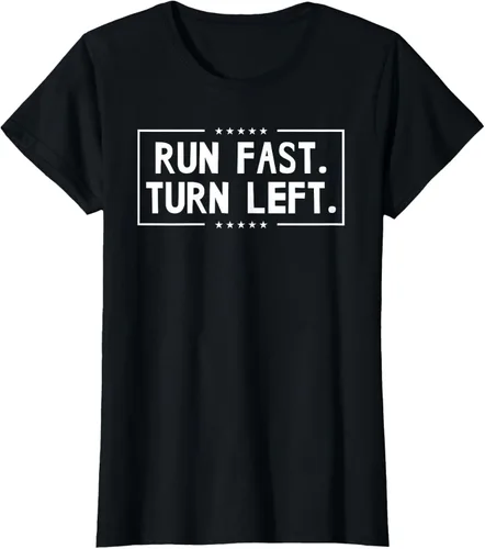 Vista 32 de Run Fast Turn Left - Camiseta para correr de pista y campo