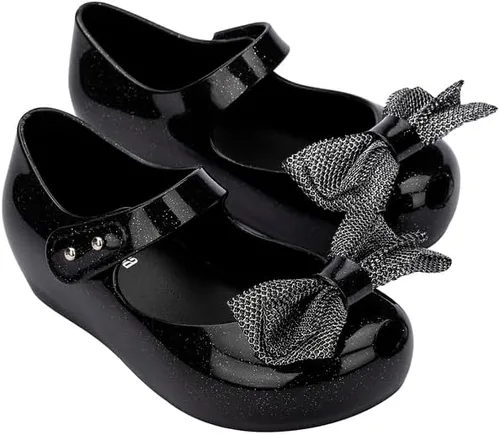 Vista 2 de Mini Melissa Ultragirl Sweet IX Mary Jane - Zapatos planos para bebés y niños pequeños, cómodos y lindos zapatos planos de gelatina con parte