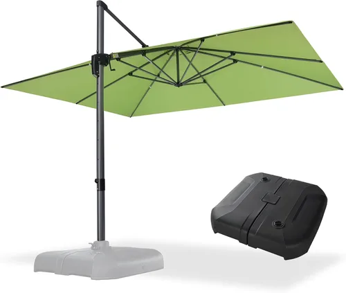 Vista 448 de PURPLE LEAF Paraguas al aire libre con base 8' x 8' protección solar verde Manzana Verde (Apple Green)