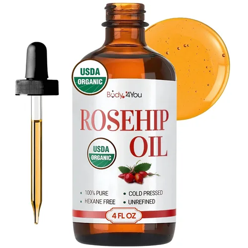 Vista 11 de BodyJ4You Aceite de rosa mosqueta para rostro - 100% puro natural USDA orgánico prensado en frío - Hidratante para piel, cabello, uñas, tratamiento