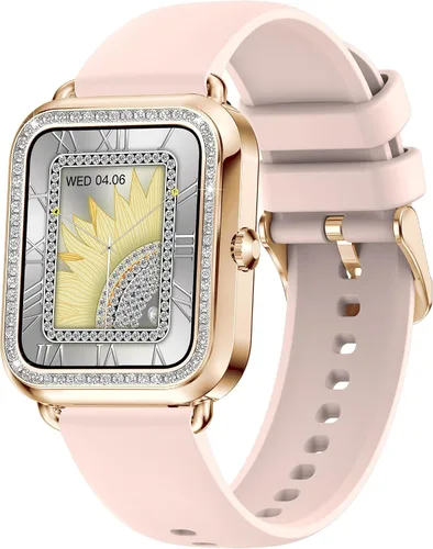 Vista 11 de Yihou Relojes inteligentes para mujer para Android iOS (hacer llamadas), monitor de actividad física con monitor de presión arterial de frecuencia