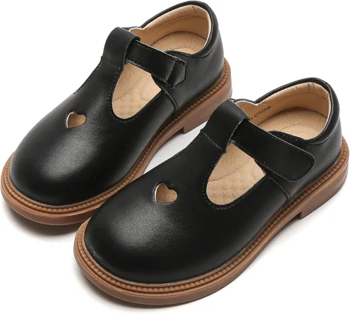 Vista 7 de DADAWEN Zapatos de vestir para niñas, zapatos planos Mary Jane para fiesta de regreso a clases, zapatos de boda (niñoniño pequeñoniño grande)