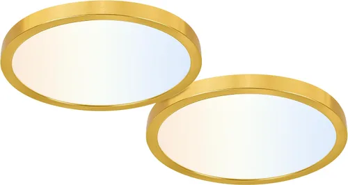 Vista 13 de hykolity Paquete de 2 Luces de Panel Plano Redondo LED de 9 Pulgadas con CCT Seleccionable, 18W 1800LM 3000K/4000K/5000K, Lámpara de Techo