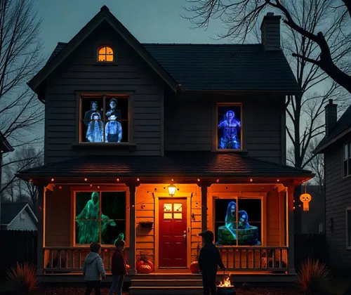 Vista 4 de AtmosFX® Spooky Halloween Hollusion Vol 1 Decoración digital en USB Incluye 8 efectos de video Atmosfx para Hallloween