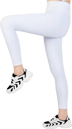 Vista 6 de Kiderence Leggings deportivos para niñas pequeñas, pantalones de yoga con bolsillo