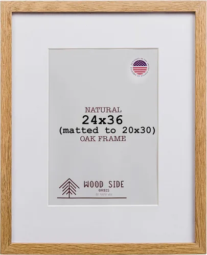 Vista 21 de Marcos de fotos de madera de roble de 11 x 17 pulgadas con paspartú para 9 x 15 pulgadas, marco de fotos de madera maciza natural para colgar