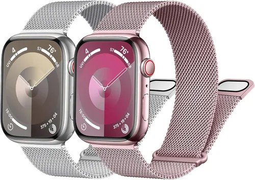 Vista 16 de Correa milanesa para Apple Watch Band de 1.575 pulgadas, 1.732 pulgadas, 1.614 pulgadas, 1.772 pulgadas, 1.654 pulgadas, 1.614 pulgadas, 1.614