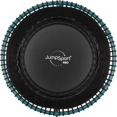 Vista 19 de JumpSport 350 PRO - Trampolín de fitness resistente para interiores, 39 pulgadas, 36 cordones elásticos EnduroLast de alta calidad, rebote