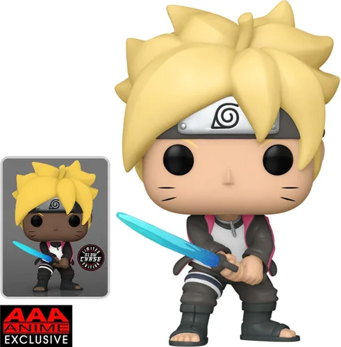 Vista 2 de Funko Pop! Animación: Boruto - Naruto Next Generations Boruto con Chakra Blade AAA Anime Exclusivo Incluido con un Protector de Ático de Byron