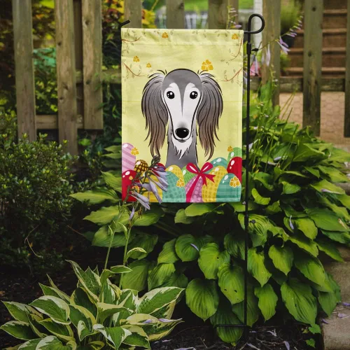 Vista 156 de Caroline's Treasures BB1923GF Bandera decorativa para jardín con diseño de Border Collie, para caza de huevos de Pascua, para jardín, jardín, patio