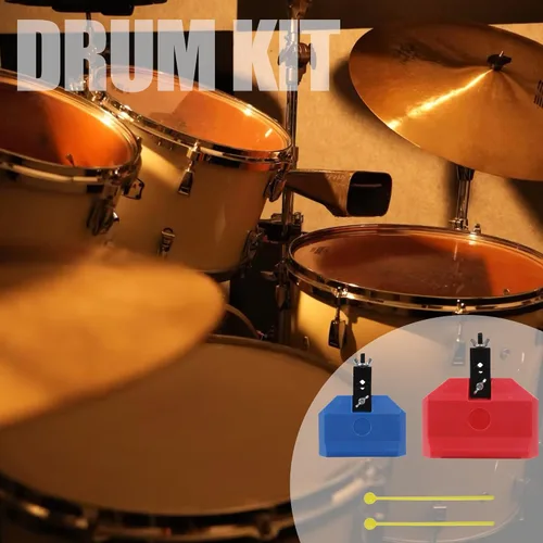 Vista 4 de Bloque de percusión musical de plástico 2PCS 170×150×50MM Bloque 150×120×40MM Rojo y Azul