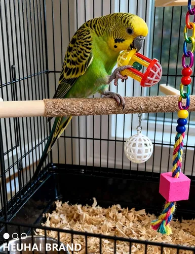 Vista 6 de Paquete de 22 bolas de ratán para mascotas, juguetes para pájaros pequeños