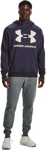 Vista 2 de Under Armour Rival - Sudadera con capucha para hombre, con logotipo grande Rival Fleece
