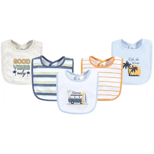 Vista 33 de Hudson Baby Baberos unisex de algodón para bebé, nube rosa, talla única (paquete de 2)