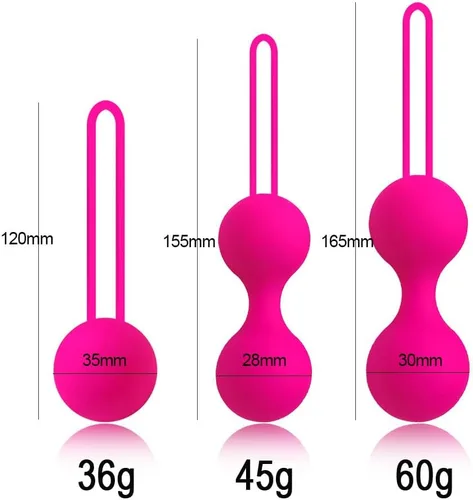 Vista 2 de Kegel - Juego de 3 piezas de entrenamiento muscular para suelo pélvico femenino, dispositivo de fortalecimiento del suelo pélvico, adecuado