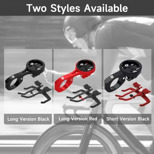Vista 7 de Soporte para computadora de bicicleta para Garmin, barras Aero Bar, soporte de computadora GPS, tamaño compatible con manillar de 0.874 in y 0.882