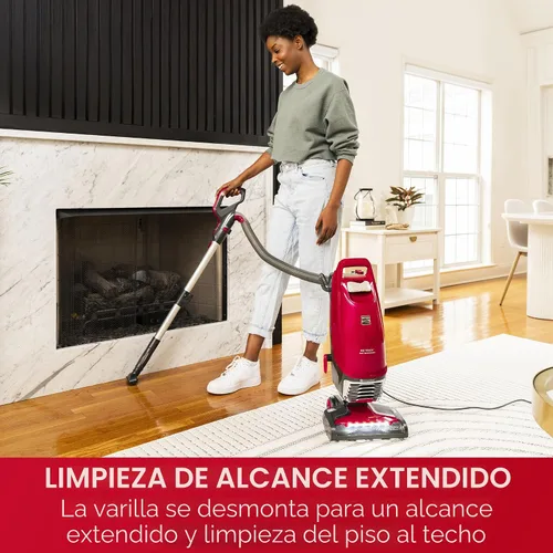 Vista 5 de Kenmore Intuition BU4020 - Aspiradora vertical en bolsa, apta para mascotas, aspiradora de alfombras elevable, 2 motores de succión con filtro HEPA