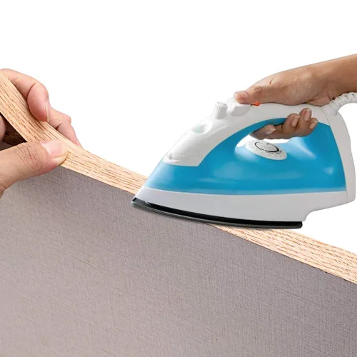 Vista 6 de Skelang Cinta de Chapa de Madera de Roble Rojo para Bordes Preengomada para Planchar con Adhesivo Termofusible Cinta de Bordes Flexible de Madera