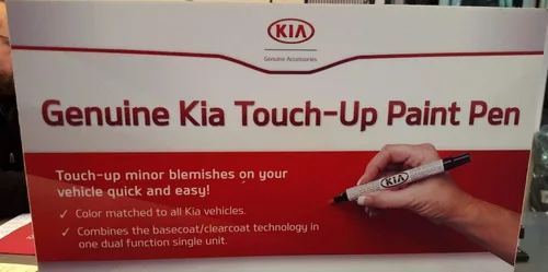 Vista 3 de Kia Nueva pintura de retoque OEM + capa transparente glacial blanco perla código de color GWP
