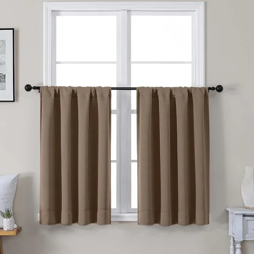 Vista 72 de Gwine Cortinas opacas para dormitorio, 54 pulgadas de largo, paneles de cortina de ventana con aislamiento térmico y reducción de ruido, cortinas