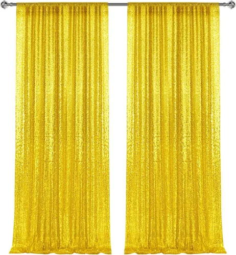 Vista 79 de 2 paneles de cortinas de fondo de lentejuelas verdes de 8 pies, cortinas de fondo de fotografía con purpurina para decoración de Navidad, boda