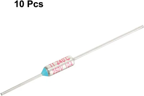 Vista 2 de uxcell Fusible térmico de temperatura de corte de circuito de 250V 10A 240 Celsius 10 PC