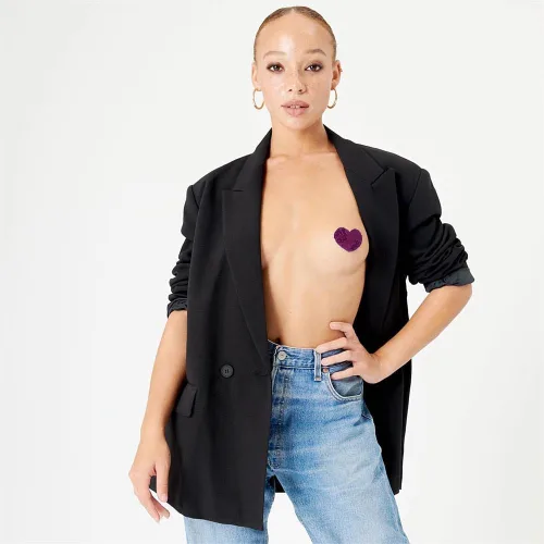 Vista 3 de JROZXF Pasties - Juego de adhesivos para pezones con diseño múltiple adhesivo desechable para mujer