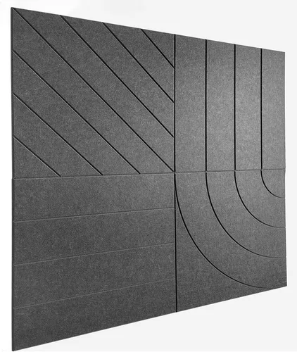 Vista 14 de Paneles acústicos cuadrados de 11.18 pulgadas, paquete de 12 paneles de pared que absorben el sonido, azulejos decorativos de fieltro insonorizados