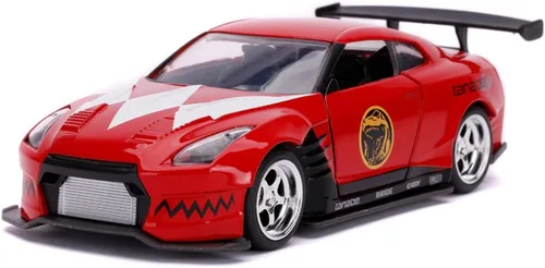 Vista 6 de Jada Toys Power Rangers 1:32 Red Ranger 2009 Nissan GT-R R35 Ben Sopra - Coches fundidos a presión, juguetes para niños y adultos
