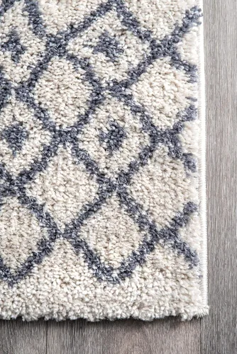 Vista 7 de nuLOOM Alfombra marroquí Barbara, cuadrada de 5 pies, color beige