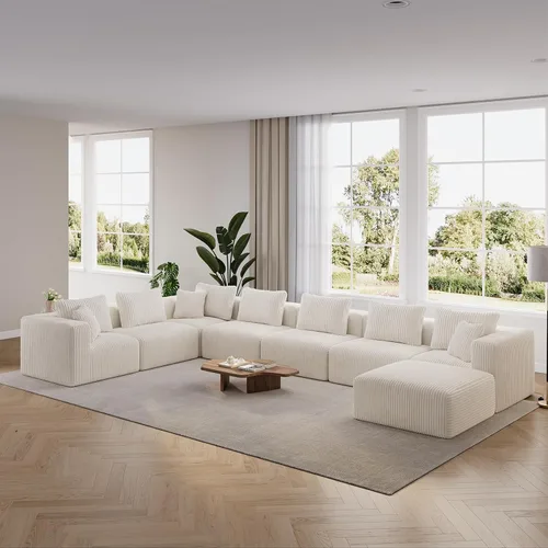 Vista 35 de Novilla - Sofá biplaza modular de 70.8 pulgadas, sofá modular de espacio pequeño, moderno sofá de nube con soporte Smarts Coil®, sofá seccional sin